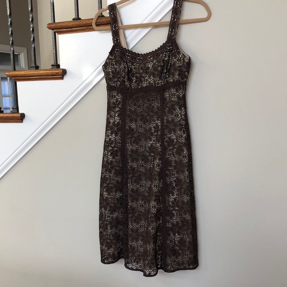 Brown Crochet Sundress from BMoss. Size 4.